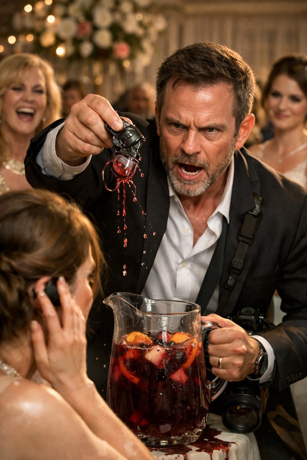 At My Sister’s Luxury Vineyard Wedding, My Mother-in-Law Tore My $10,000 Cochlear Implant Out of My Ear and Threw It Into a Pitcher of Sangria While Guests Laughed — Then the “Photographer” Snatched It From the Wine and Revealed a Truth That Silenced the Entire Reception