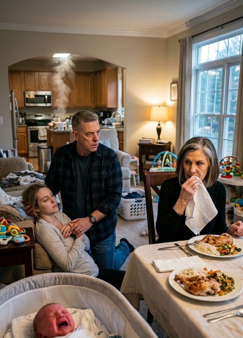 My Wife Collapsed From Exhaustion While My Mother Sat Eating the Meal She Had Forced Her to Cook—and Her Cruel Reaction Changed Everything