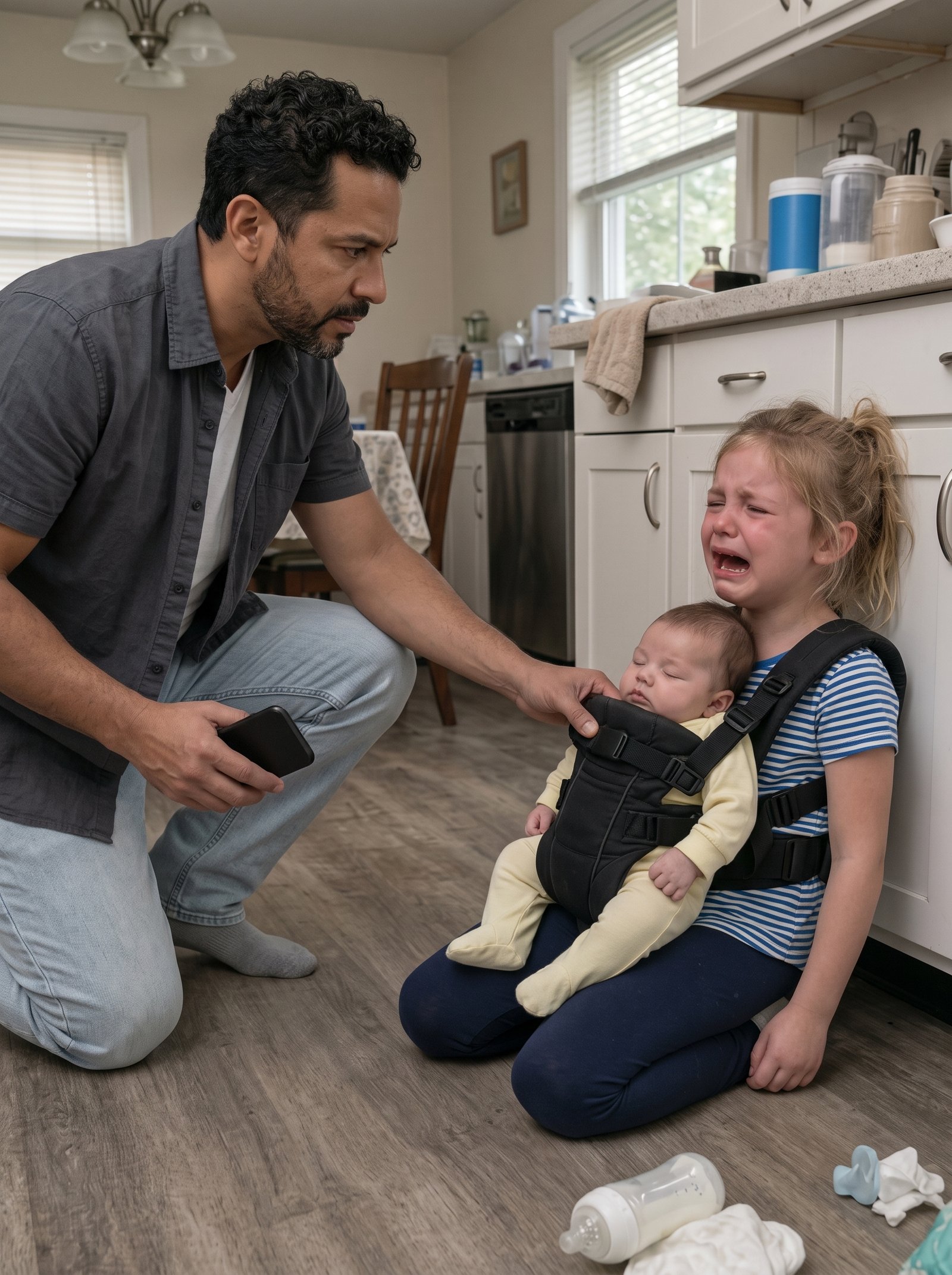 PART3 My 9-year-old daughter called from home and whispered: “Dad, I can’t hold the baby anymore.”