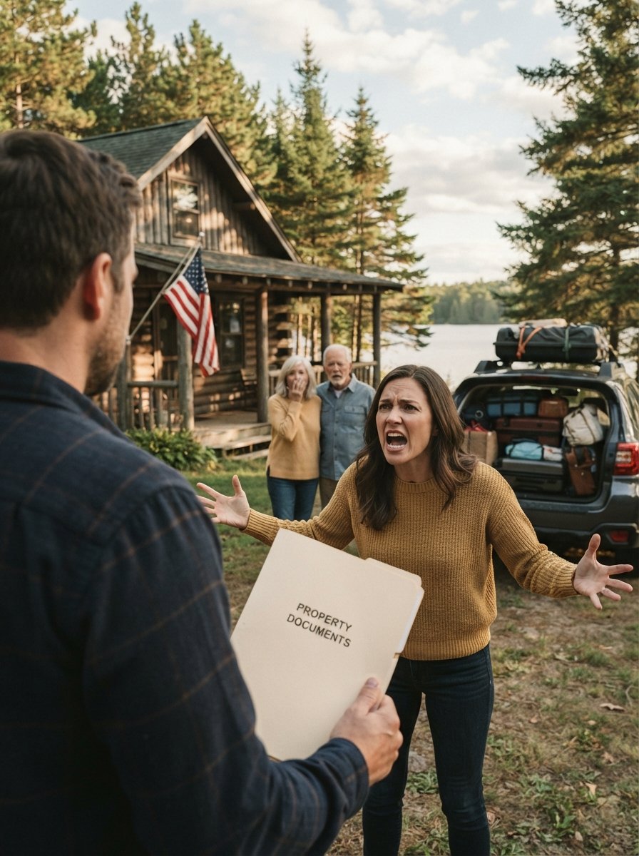 She Tried to Seize His Cabin — But the Sound of an SUV Ended Her Scheme