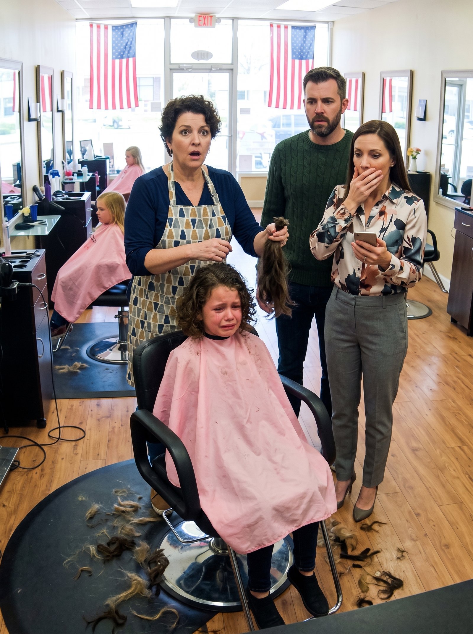PART3 My 8-Year-Old Was Getting a Haircut When the Stylist Froze… Then She Lifted My Daughter’s Hair and Turned Pale