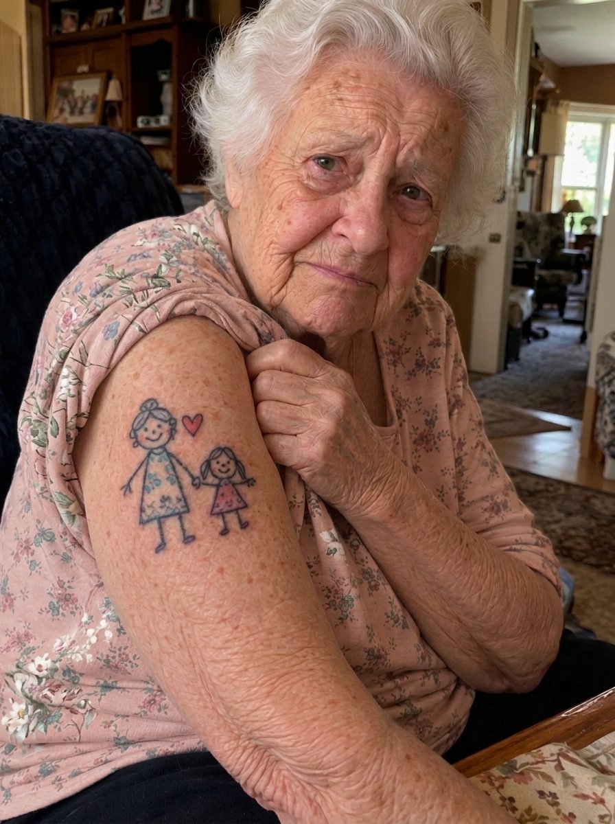 I Got My Granddaughter’s Drawing Tattooed on My Arm – Then My Husband Stopped Talking to Me