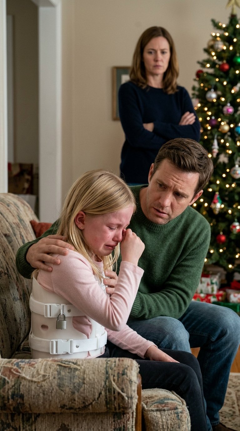 PART3”At Christmas, I Came Home Hours Earlier Than Expected and Froze When I Saw My 10-Year-Old Daughter Trapped Inside Her Medical Brace, Locked Shut With a Padlock”